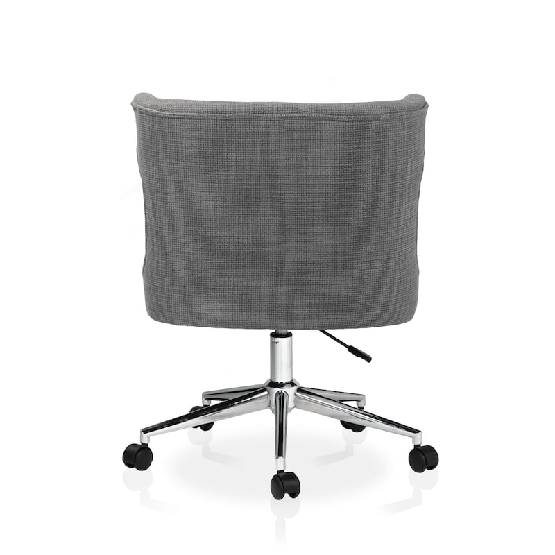 Milton Modern Grey Fabric Wingback Swivel Desk Chair by Furniture of America