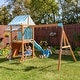 preview thumbnail 21 of 25, Teamson Kids Everett Plus Swing Set Playset with Platform, Rock Wall, and Wave Slide