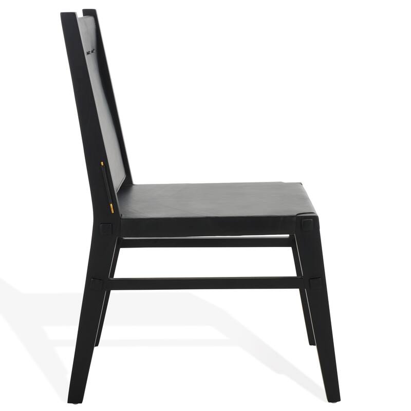 SAFAVIEH COUTURE Catriella Leather Dining Chair (Set of 2) - 21"W x 26"D x 37"H