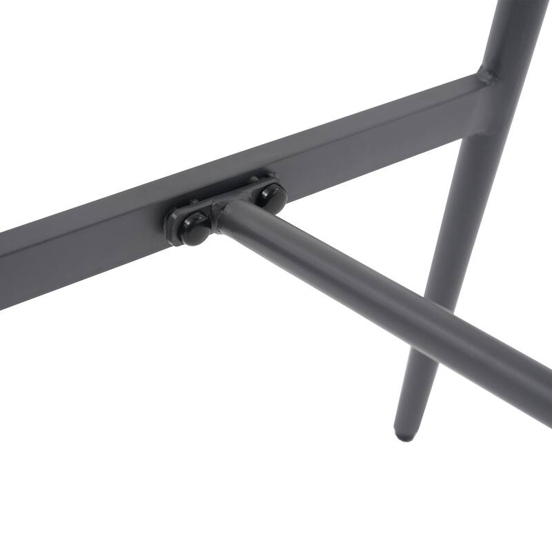 Outdoor Metal High Arm Barstool Chair with Cushions (set of 2)