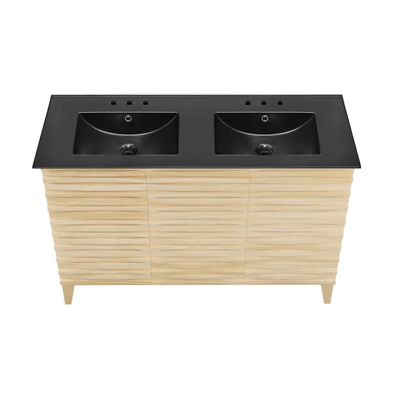 Swiss Madison SM-BV557D-3MB Cascade 48" Free Standing Double Basin
