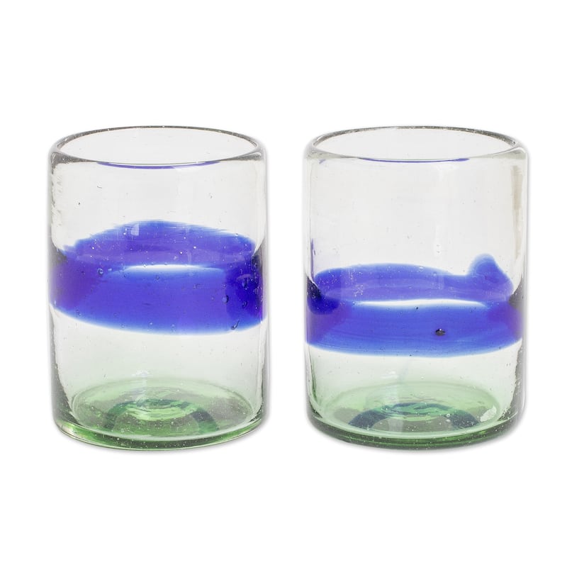 Novica Handmade Pacifico Handblown Juice Glasses (Pair)