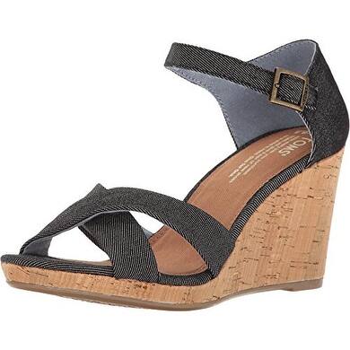 Shop Toms Women S Sienna Casual Shoe Black Denim Overstock