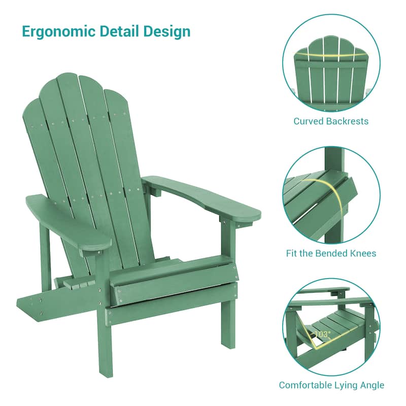 BONOSUKI Patio Adirondack Chairs Weather-resistant(Set of 2)