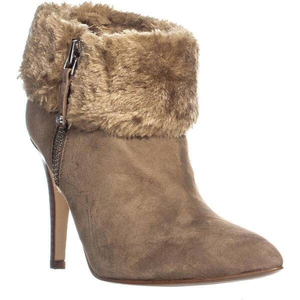 Shop Marc Fisher Cahoot Faux Fur Winter Fashion Ankle Boots Taupe