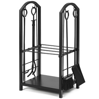 Shop Fireplace Log Rack With 4 Tools Set Fireside Firewood Holders