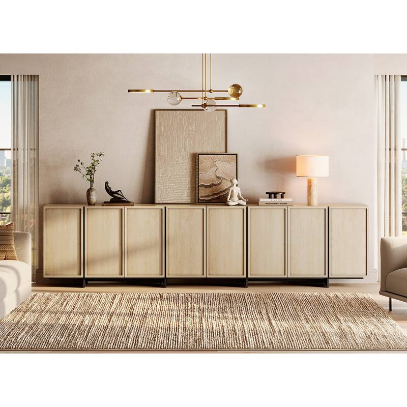 WAMPAT Buffet Cabinets, Modern Sideboard with Large Storage Space and T-Shaped Legs for Dinning Room, Kitchen