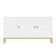 preview thumbnail 43 of 51, Clihome 3 Door Glossy Media Storage Sideboard Accent Cabinet