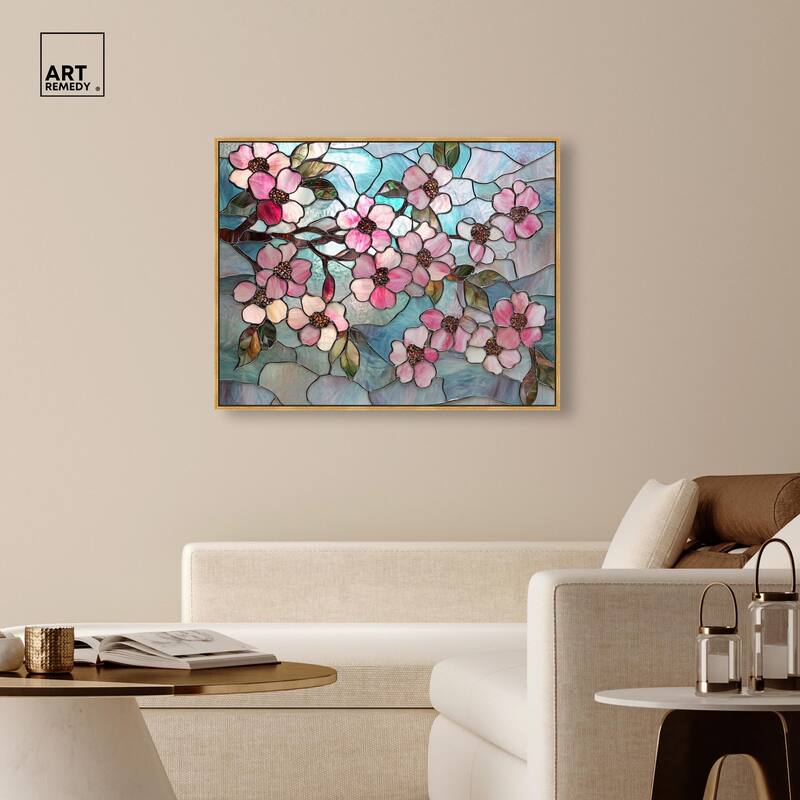 Shimmering Spring Blossoms II Canvas by Art Remedy