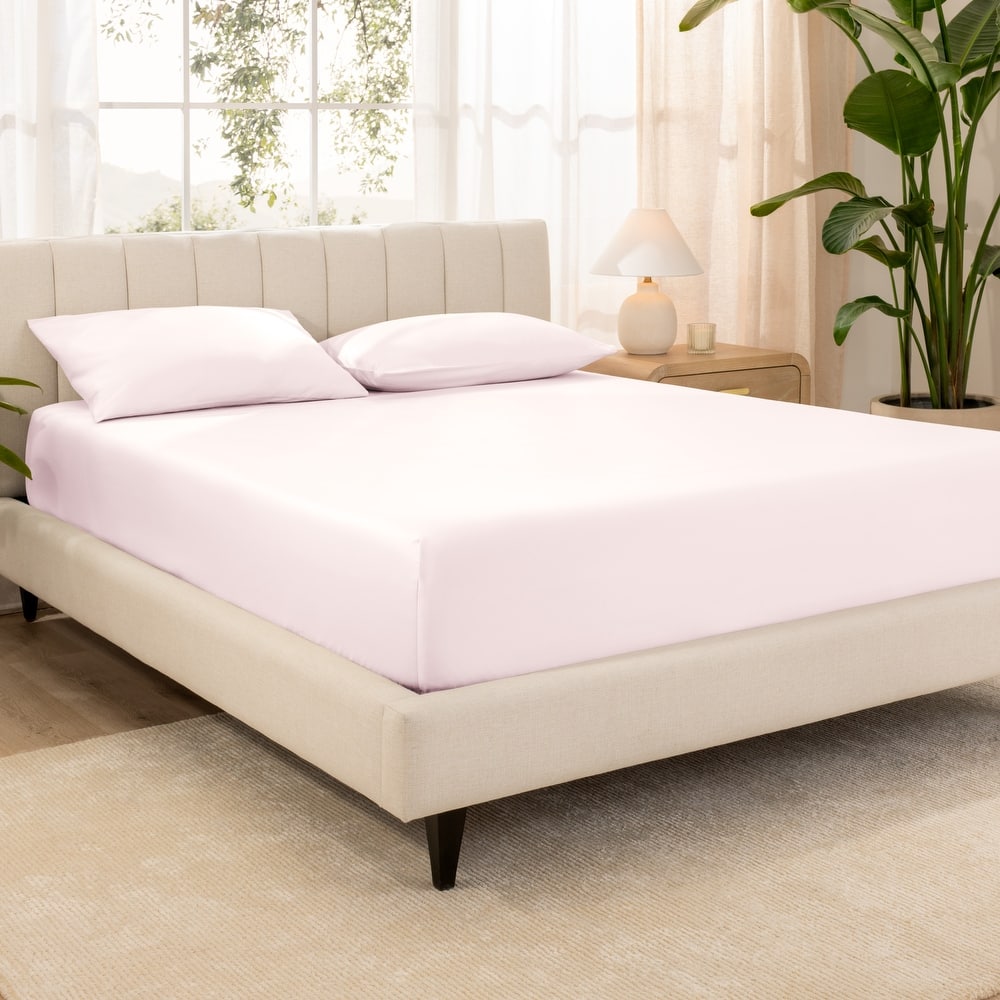 Bare Home Organic Cotton Fitted Sheet - Smoth Sateen Weave