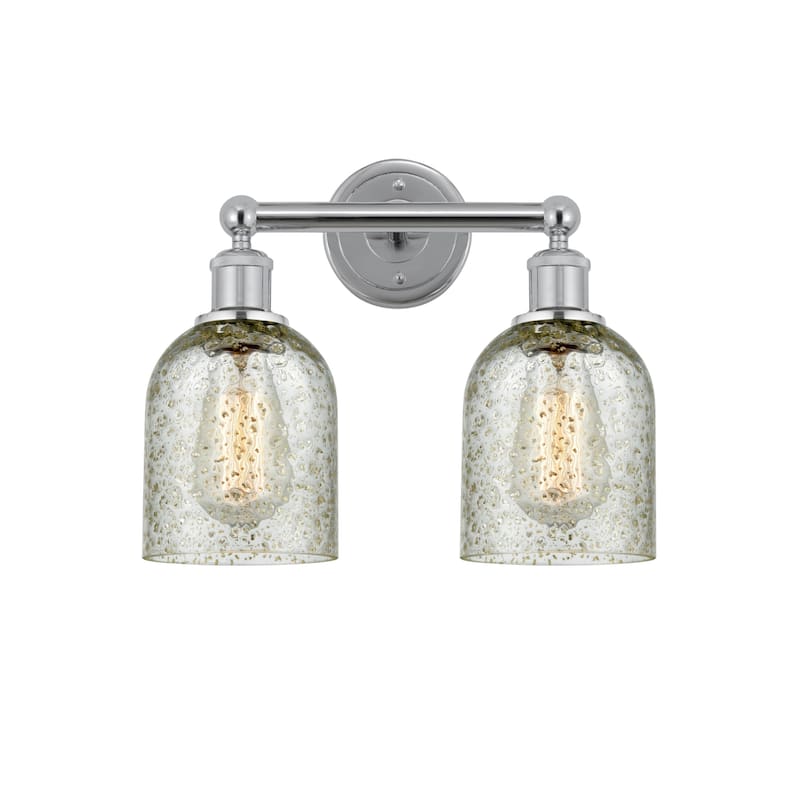 Innovations Lighting 616-2W-12-14 Caledonia Vanity Caledonia 2 Light - Polished Chrome / Mica