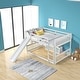 preview thumbnail 16 of 18, Full over Full Bunk Bed with Slide and Ladder in White Color, Easy Assembly