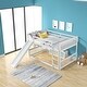 preview thumbnail 16 of 18, White Full over Full Wood Bunk Bed with Slide & Ladder