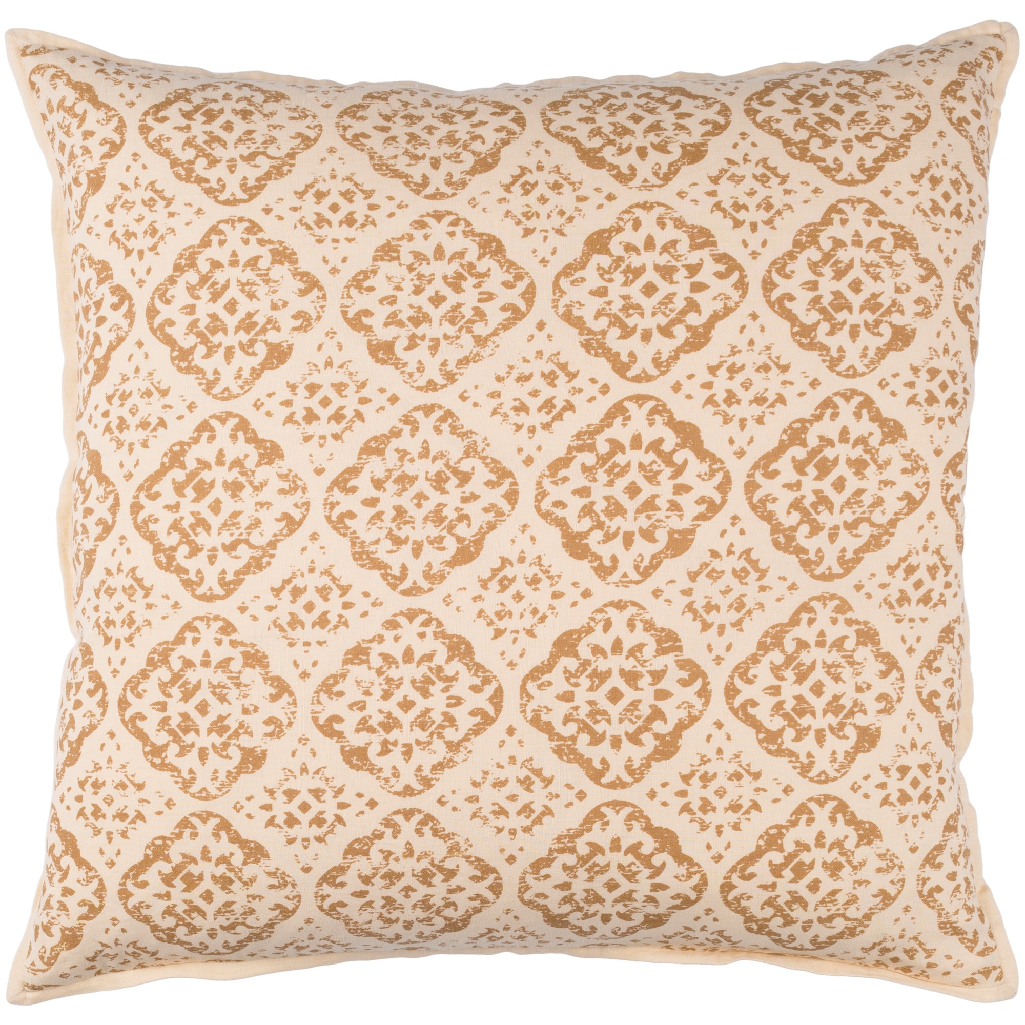 Decorative Villeurbanne Camel 18-inch Throw Pillow Cover