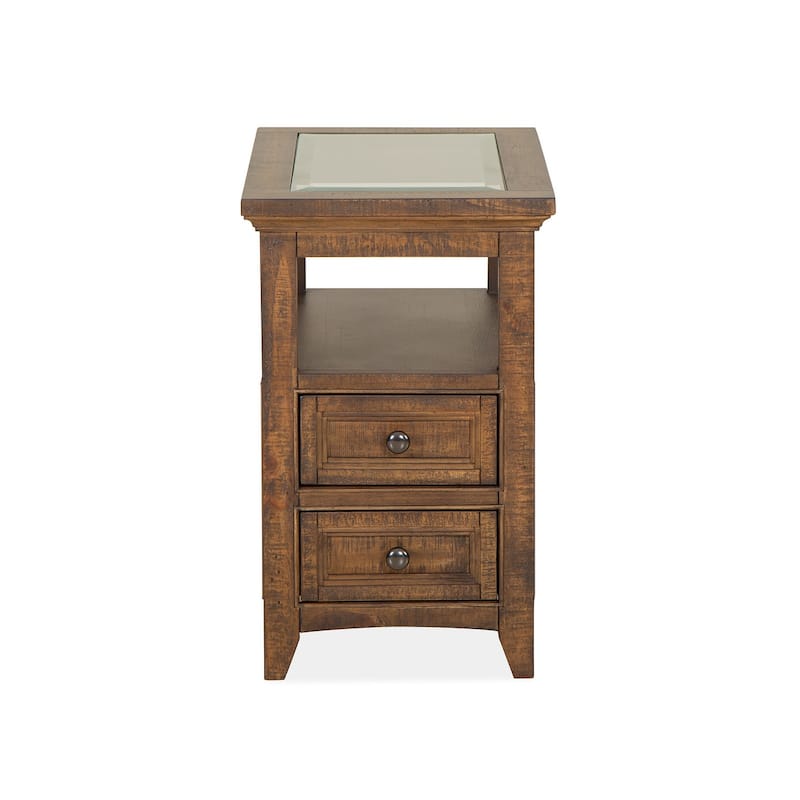 Magnussen Home Bay Creek Toasted Nutmeg Chairside End Table - 15''W x 24''D x 24''H