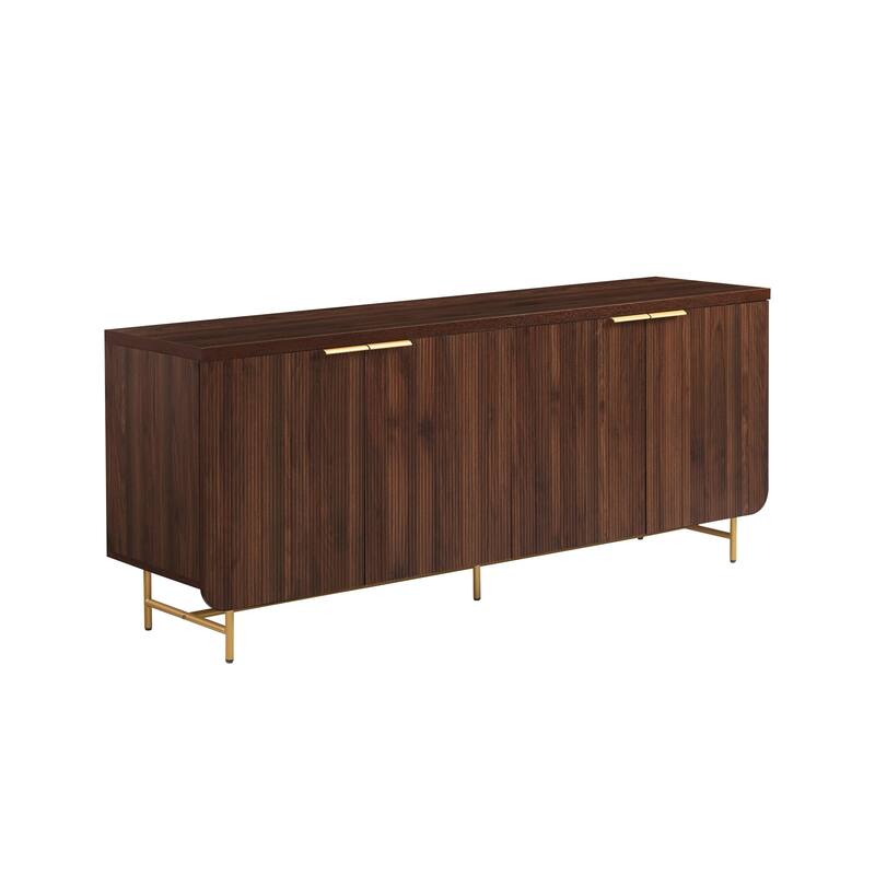 Middlebrook Minimal Fluted Four-Door Buffet Sideboard