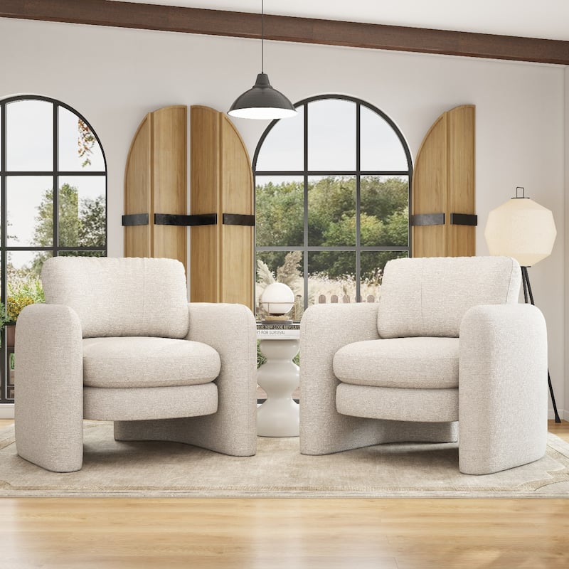 Upholstered Barrel Armchair