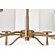preview thumbnail 7 of 14, Liam 6 Light Chandelier Burnished Brass White Opal Glass - Burnished Brass