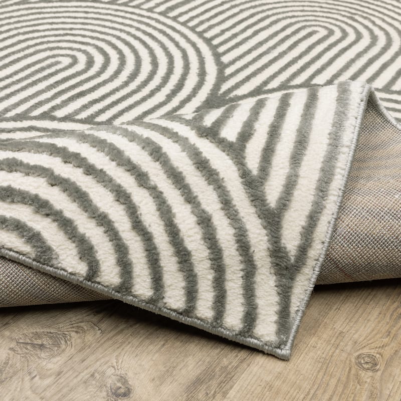 Colin Art Deco Arches Grey/ Ivory Area Rug
