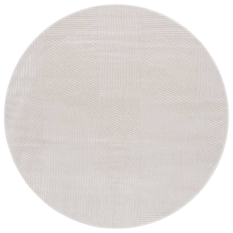 SAFAVIEH Saylor Kamelija Modern Contemporary Rug - 6'3" Round - Ivory