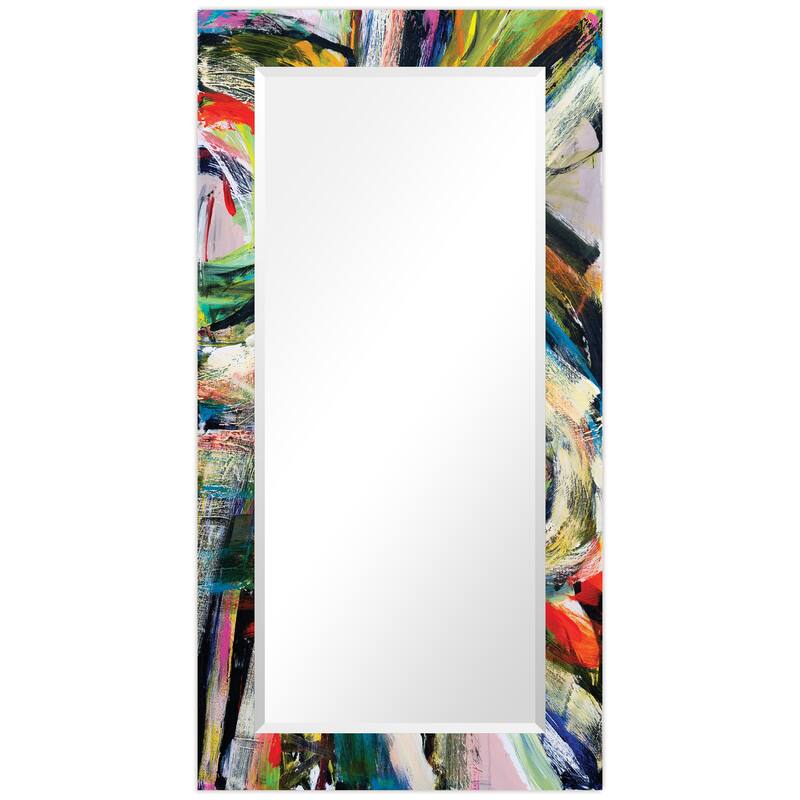 Abstract Rectangular Beveled Wall Mirror, Leaner,Large Mirror, Bathroom Mirror,Cheval Mirror,Ready to Hang