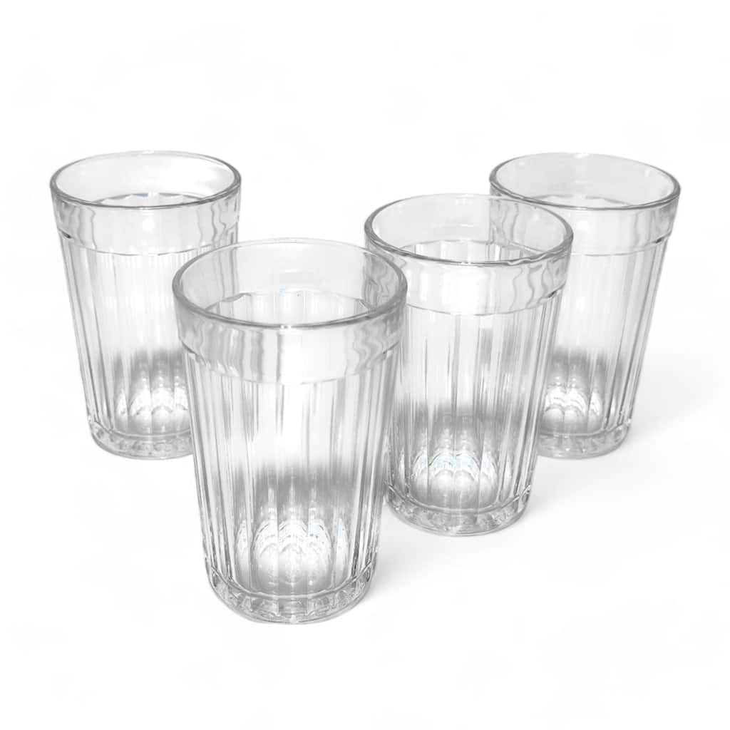 STP Goods Clear Faceted Glass Set of 4 - Set of 4