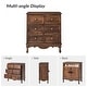 preview thumbnail 14 of 22, Pallantium Farmhouse 30"Tall Distressed 3-Drawer Nightstand With Solid Wood Legs and Adjustable Feet Set Of 2 by HULALA HOME