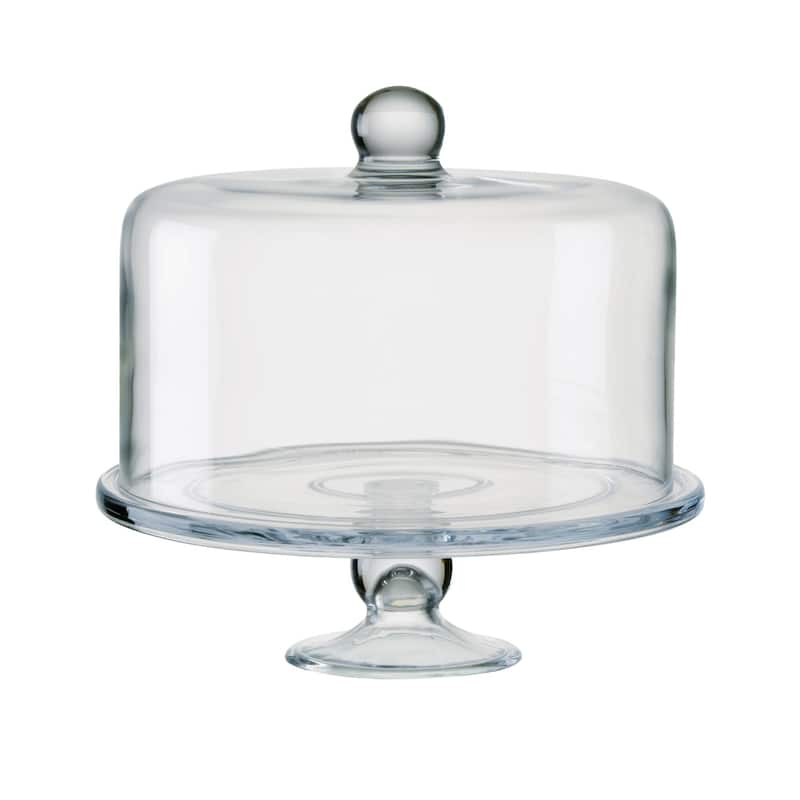 Artland Simplicity Cake Stand with Straight Sided Dome - 11" D x 11.4" H - 11" D x 11.4" H - Clear