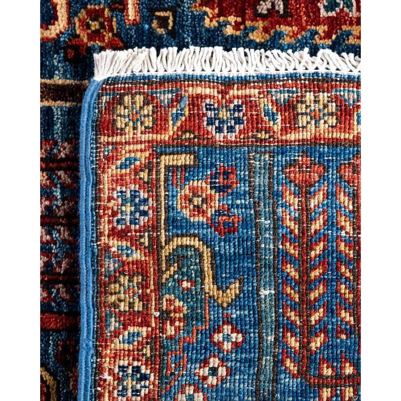 Serapi One-of-a-Kind Hand-Knotted Runner Rug - Light Blue, 2' 9" x 11' 10" - 2' 9" x 11' 10"