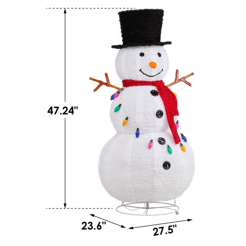 Lighted Pop-Up Snowman Outdoor Christmas Holiday Decoration