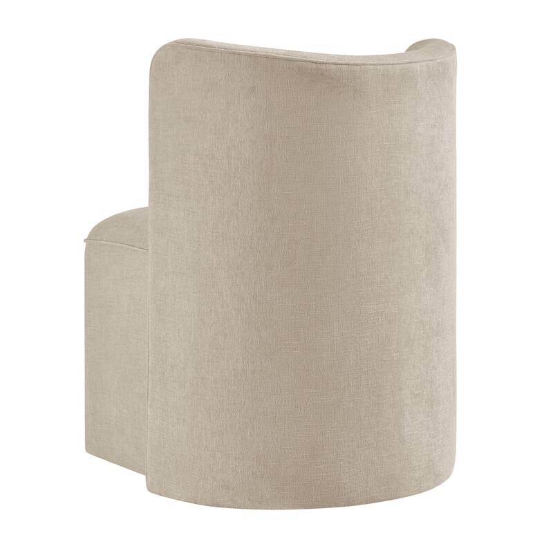 NPD Furniture Morraine Chenille Dining Chair with Casters