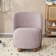 preview thumbnail 7 of 18, Christopher Knight Home - Eliana Modern Teddy Fabric Accent Chair with Curved Backrest and Legs