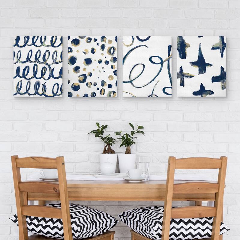 Freeform I-IV by Studio Arts Canvas Art Prints