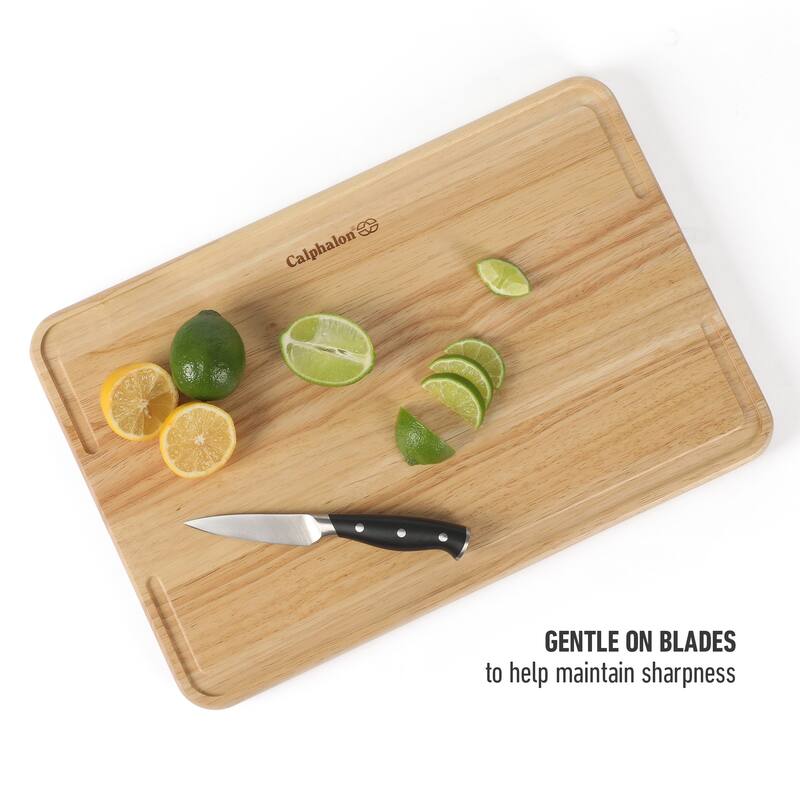 Calphalon Edge Guard 18 x 12, or 13.6 x 9.5 in Rubber Wood Cutting Board