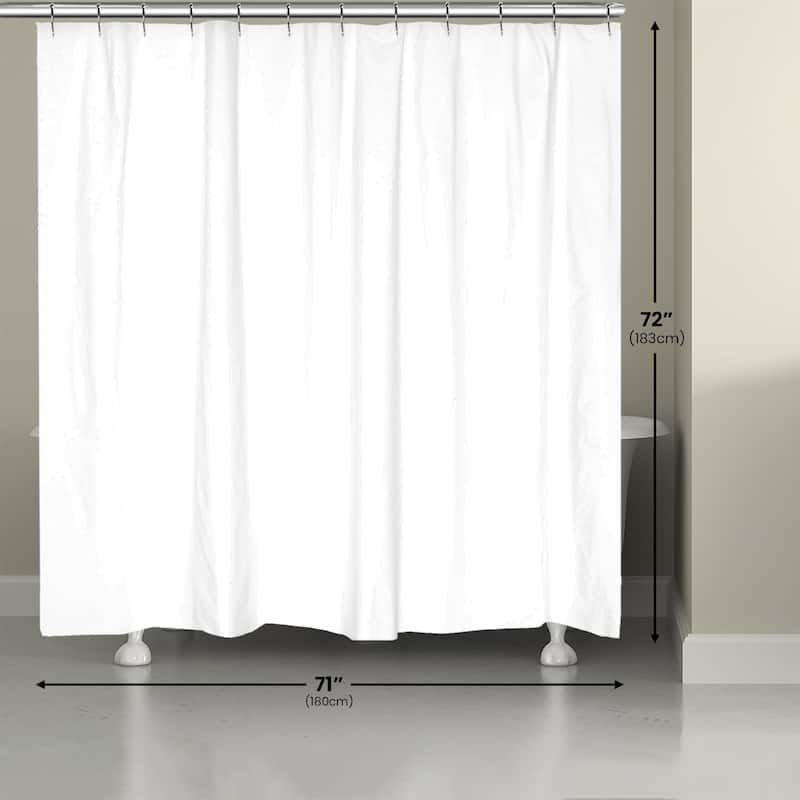 Laural Home Monochromatic Black Tulips Shower Curtain 71x72