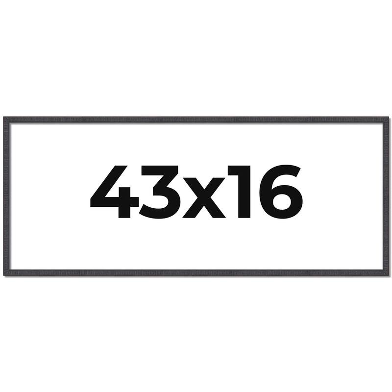 43x16 Frame Brown Solid Wood Picture Frame - Complete Modern Photo
