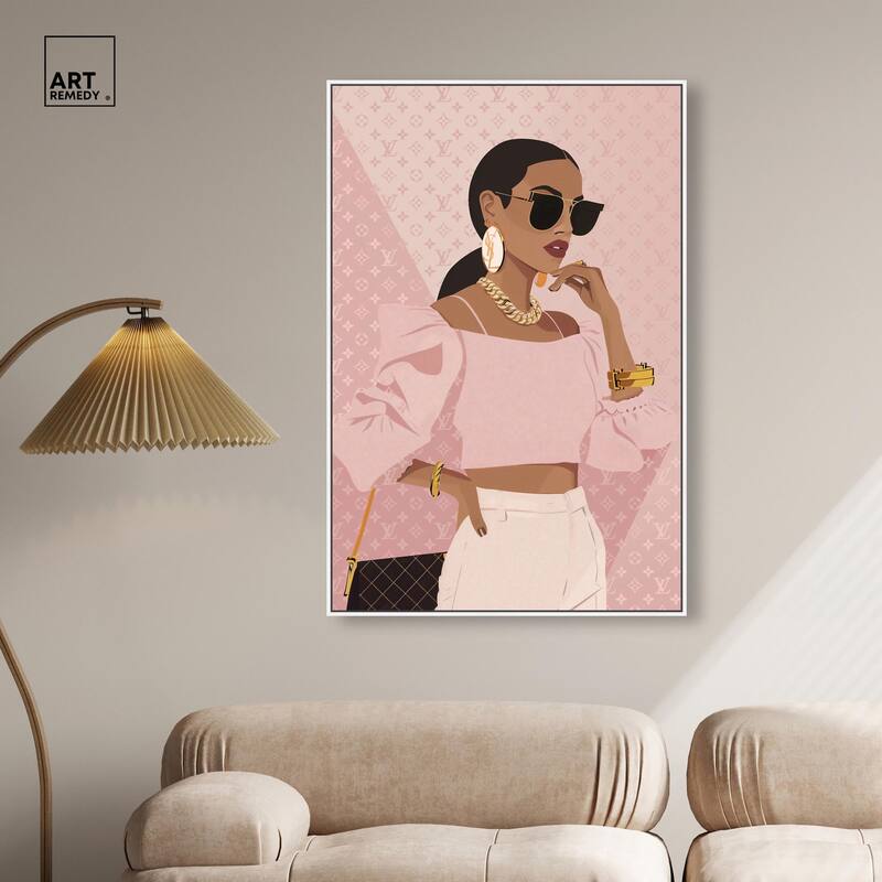 Simple Pink Look Canvas by Art Remedy