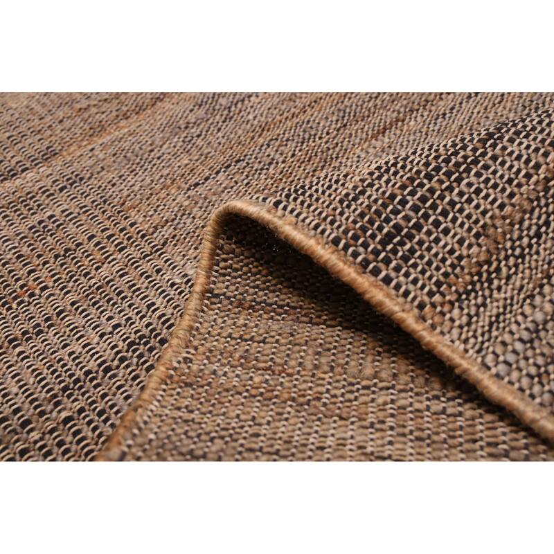 ECARPETGALLERY Flat-Weave Palas Denizli Taupe Jute Kilim - 5'3 x 7'3