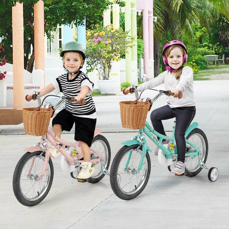 Costway 12"/14"/16"/18" Kids Bike with Height Adjustable Handlebar - See Details