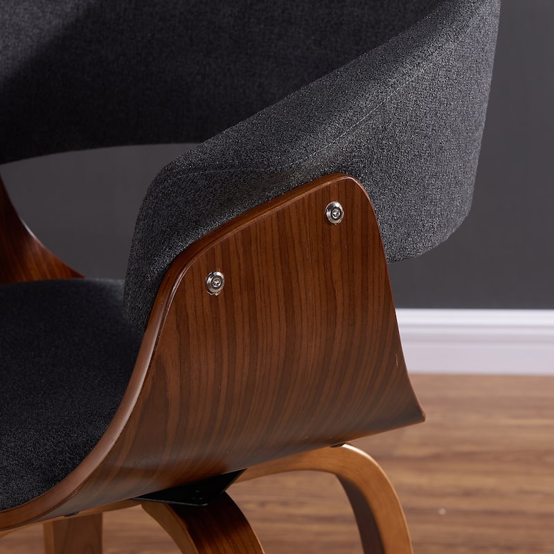 Mid-Century Fabric and Bentwood Accent/Dining Chair