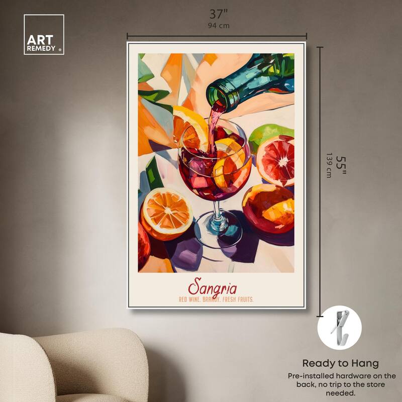 Sangria Recipe Poster Canvas by Art Remedy