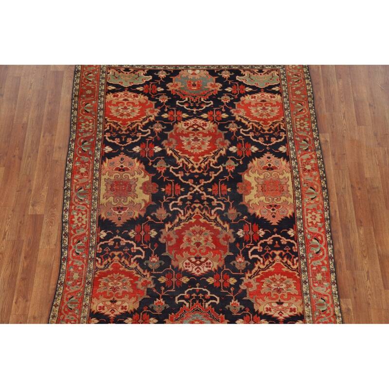 Pre-1900 Antique Sultanabad Persian Area Rug Hand-Knotted Wool Carpet - 4'9"x 6'8"