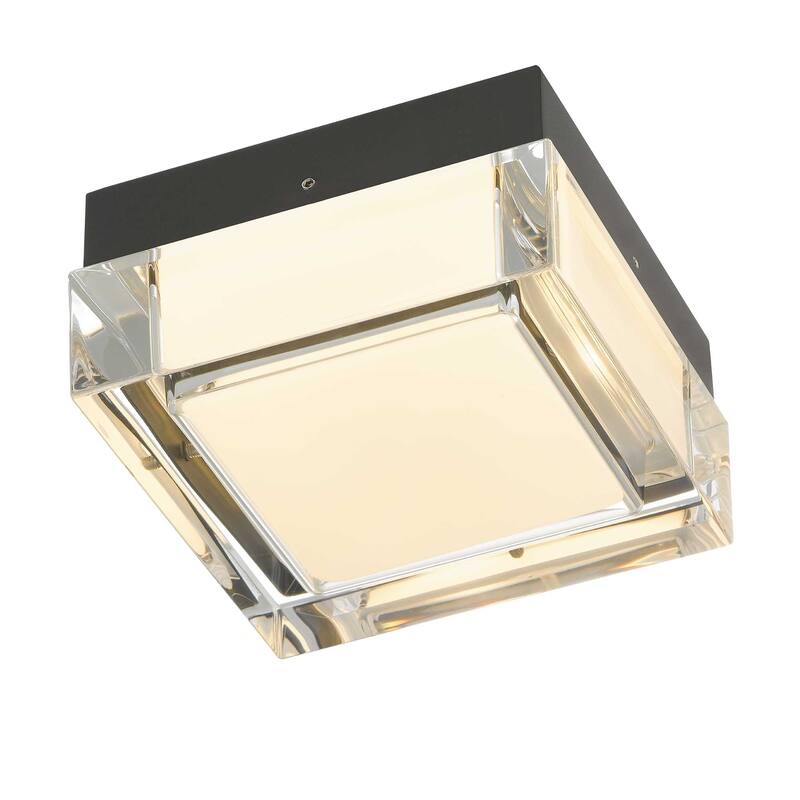 5 Inch Square LED Flush Mount Light Acrylic Diffuser 1500 Lumens Dimmable