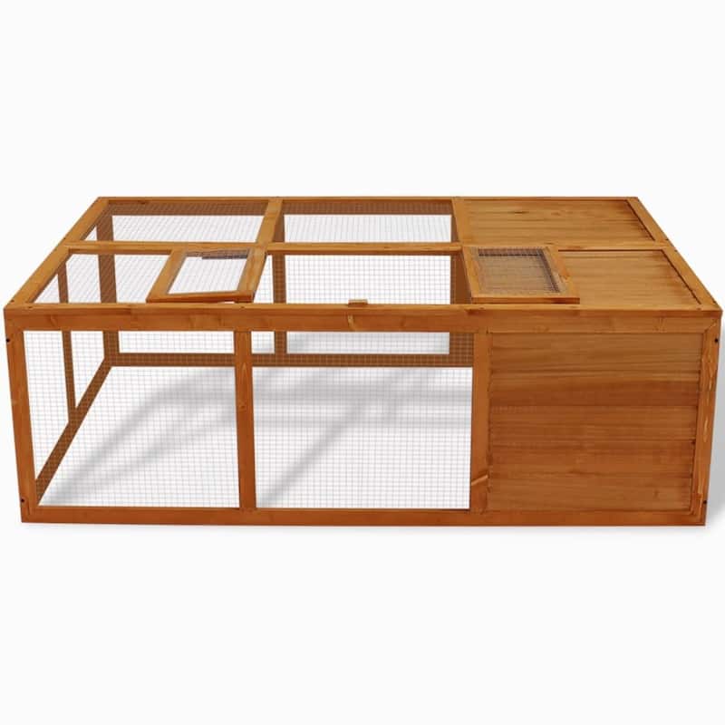 vidaXL Outdoor Foldable Wooden Animal Cage - 59.1"x39.4"x19.7"