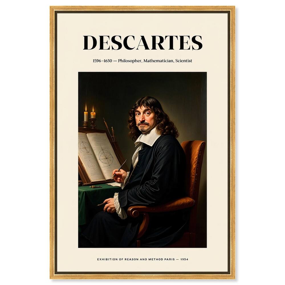 Cartesian Thinker Canvas by Art Remedy