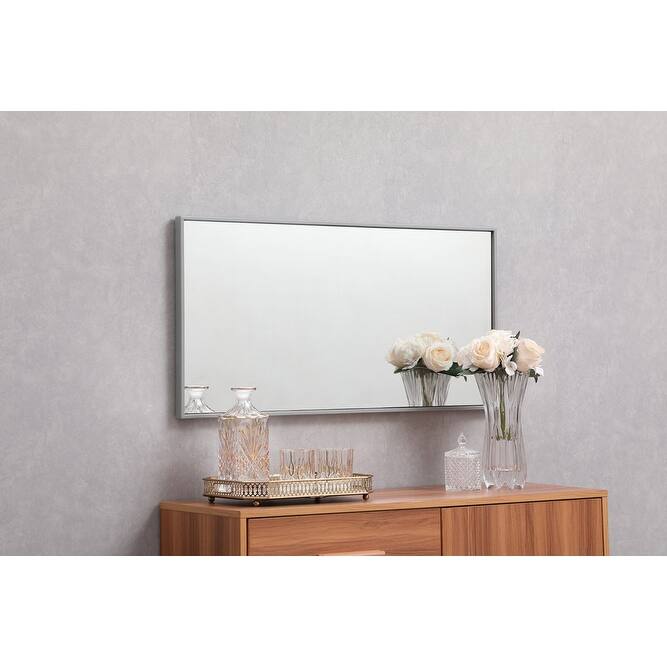 Elegant Lighting Eternity 18" x 36" Rectangular Beveled Metal Framed
