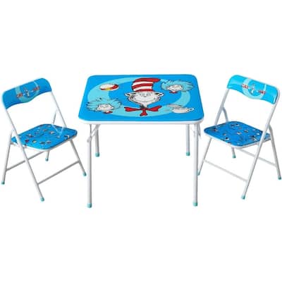 Dr Seuss 3 Piece Kids Activity Table and Chair Set