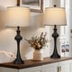 preview thumbnail 7 of 5, 28.75'' Modern Table Lamp with USB & Type-C Charging Ports, 3-Way Touch Control(Set of 2)