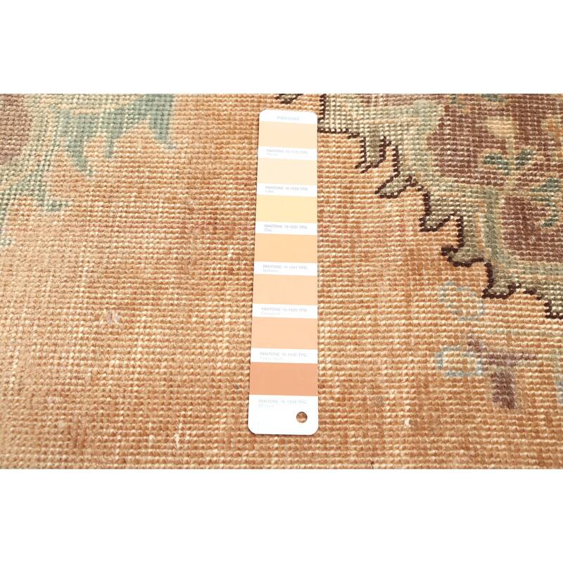 ECARPETGALLERY Hand-knotted Antalya Vintage Tan Wool Rug - 3'9 x 9'6