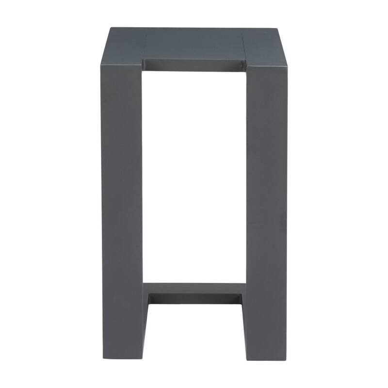 18" Black Aluminum Outdoor Side Table